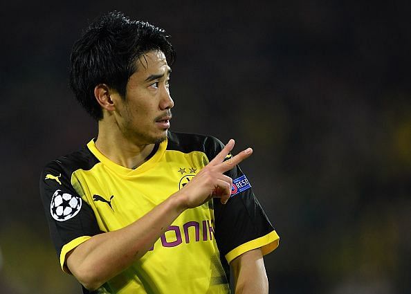 Kagawa scored two for Borussia Dortmund in the UEFA Champions League against Warszawa