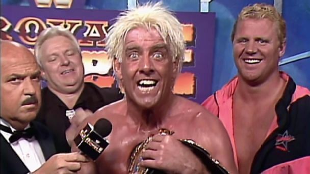 Flair was the last man standing at the 1992 Royal Rumble match
