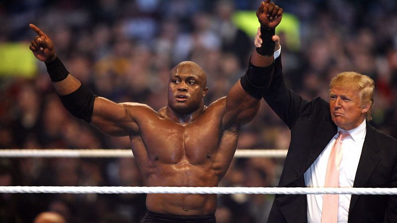Bobby Lashley with a man who&#039;s in the news occassionally