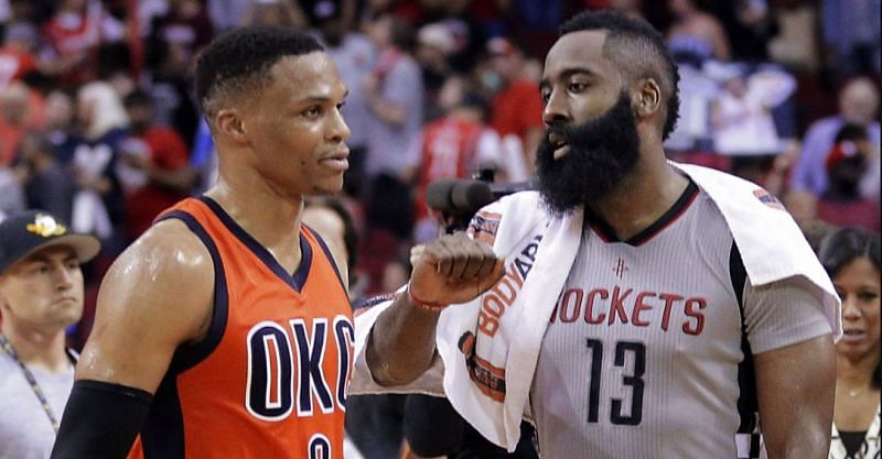 Did both Westbrook and Harden make our team of the month?