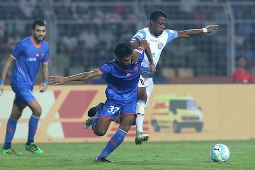 Jamshedpur were always at the heels of the Goa players. (Photo: ISL)