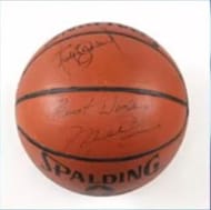 Basketball signed by Michael Jackson and Michael Jordan