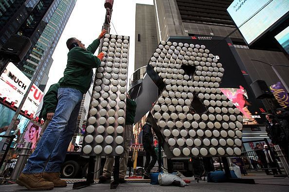The Numerals For New York City&#039;s Annual New Year&#039;s Eve Celebration Arrive In Times Square