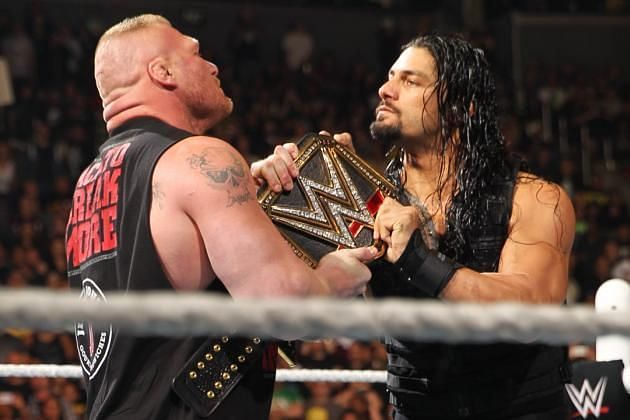 Image result for roman reigns vs brock lesnar