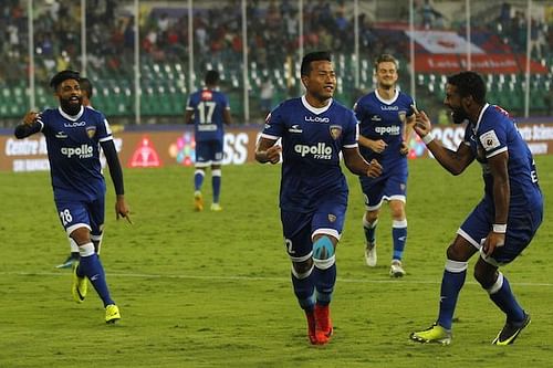 Birthday boy Jeje Lalpekhlua scored a brace against Delhi Dynamos. (Photo: ISL)