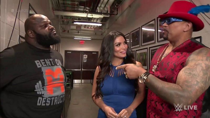 The Godfather alongside Mark Henry, on 25th anniversary of Raw