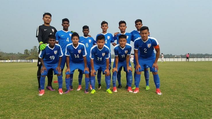 The India U-16 football team. (Image credits: AIFF)