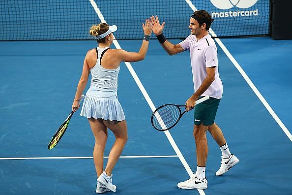 Fans accuse Roger Federer of "sexism" for stunt during mixed doubles match