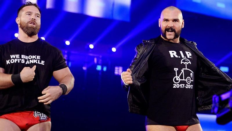 The Revival were brutally assaulted by several WWE legends at Raw 25 