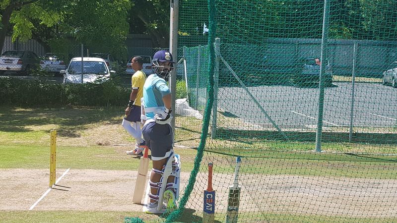 Ajinkya Rahane during the optional net session in Cape Town