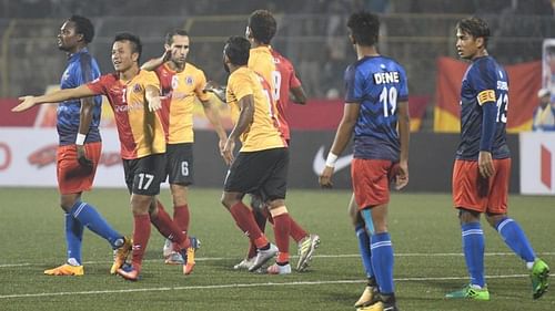 East Bengal FC won 3-2 against Churchill Brothers Fc , Willis Plaza scored the injury time winner. 