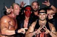 Nash, Sting, Luger, and Konnan as members of The Wolfpac