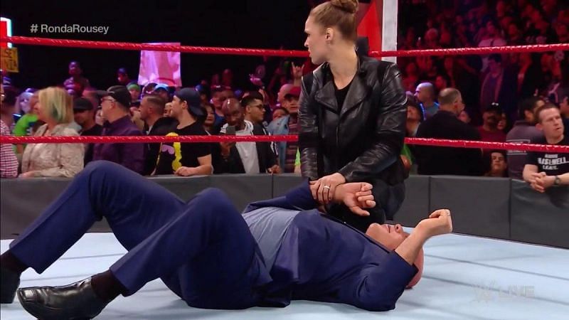 Rousey seemed far more comfortable than last night