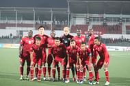 Shillong Lajong players before kickoff