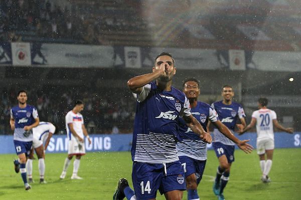 Dimas Delgado&#039;s 83rd minute goal secured the win for Bengaluru FC. (Photo: ISL)