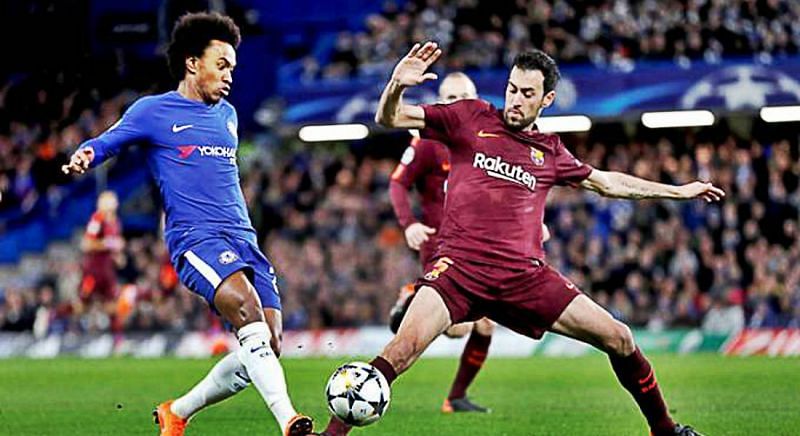 Image result for sergio busquets vs chelsea 2018