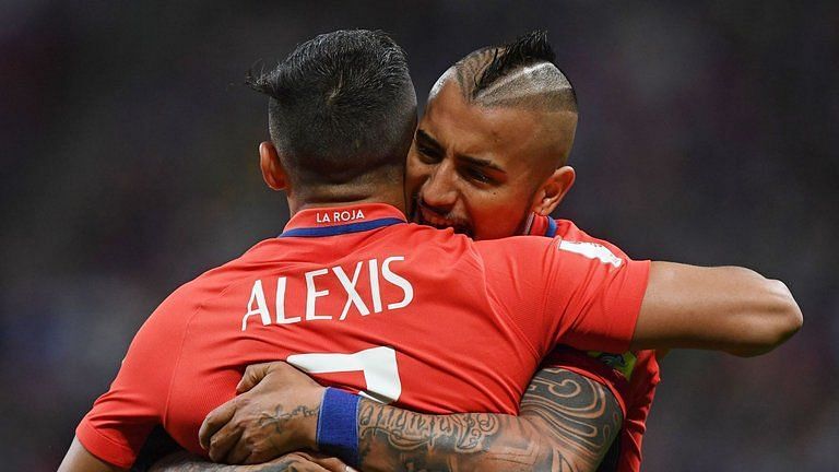 Arturo Vidal and Alexis Sanchez