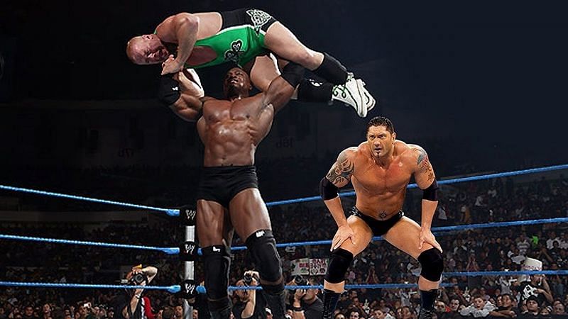 Bobby Lashley showing his enormous strength 