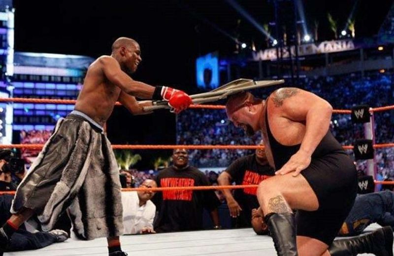 Floyd Mayweather competed in a WWE match against The Big Show at Wrestlemania