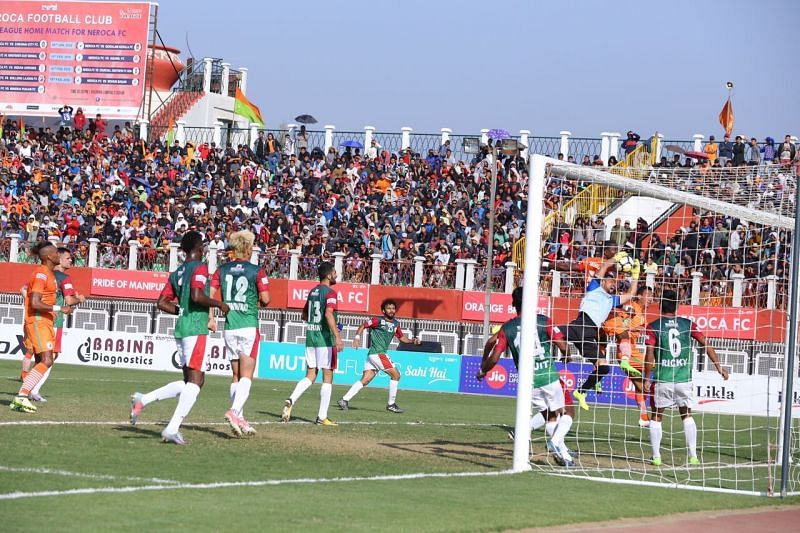 Mohun Bagan held on to the lead in the second half (Photo Credits: I-League Media)