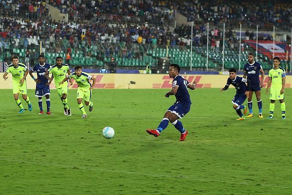 Jeje&#039;s penalty miss cost Chennaiyin big time. (Photo: ISL)