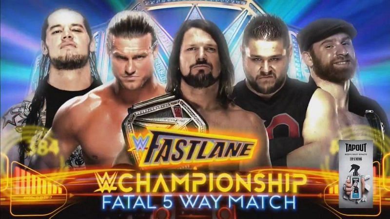 There will now be a fatal five-way match for the WWE Championship at Fastlane