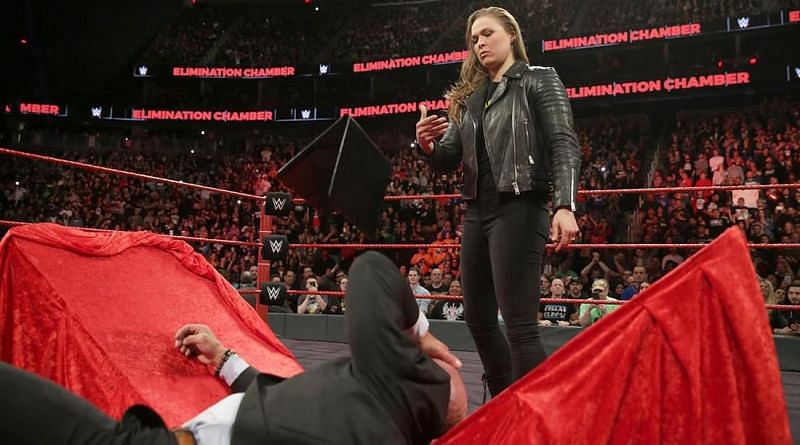 Its fair to say Ronda Rousey&#039;s Contract signing didn&#039;t go according to plan for Triple H