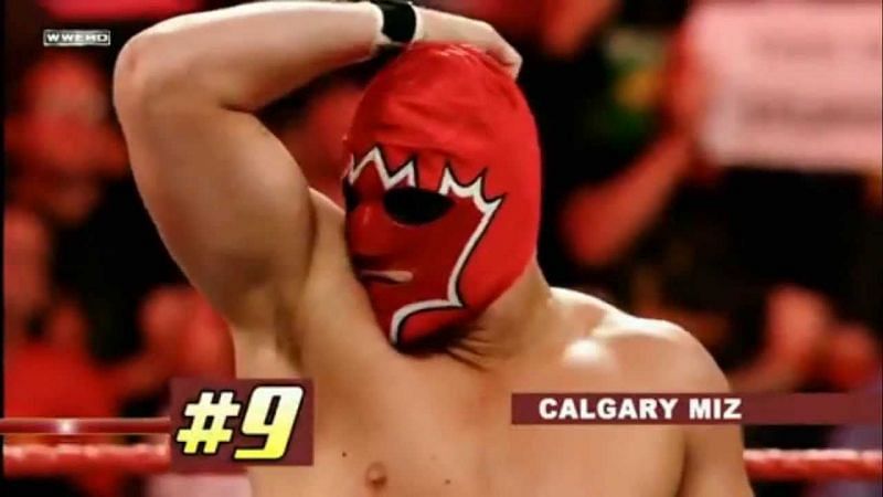 The Miz as the masked Calgary Kid