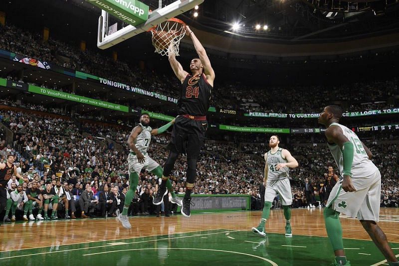 Larry Nance Jr. is known for his dunking skills. He did that in his first game for the Cavaliers.