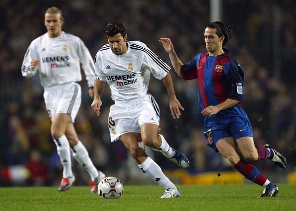 Real Madrid broke the world transfer record to sign Figo from Barcelona