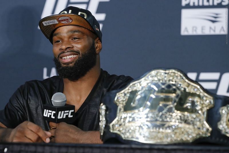 Tyron Woodley looks to take a woosa i.e. relax