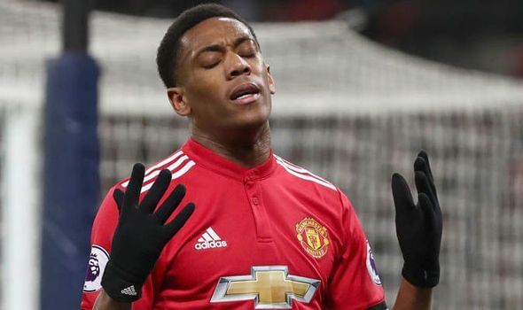 Image result for anthony martial against tottenham 2-0 defeat