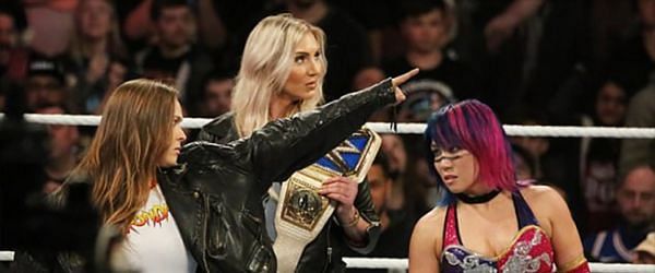 Ronda Rousey, Charlotte and Asuka at Royal Rumble