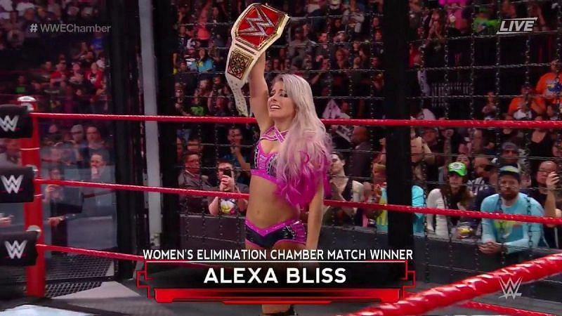 Alexa Bliss wins the first ever Women&#039;s Elimination Chamber match