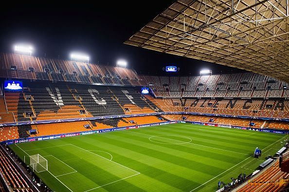 03 April 2022; Mestalla Stadium, Valencia, Spain; La Liga football