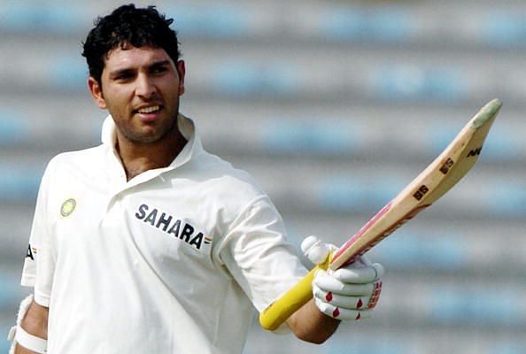 Yuvraj made his first ODI and Test hundred in the space of 12 months between them