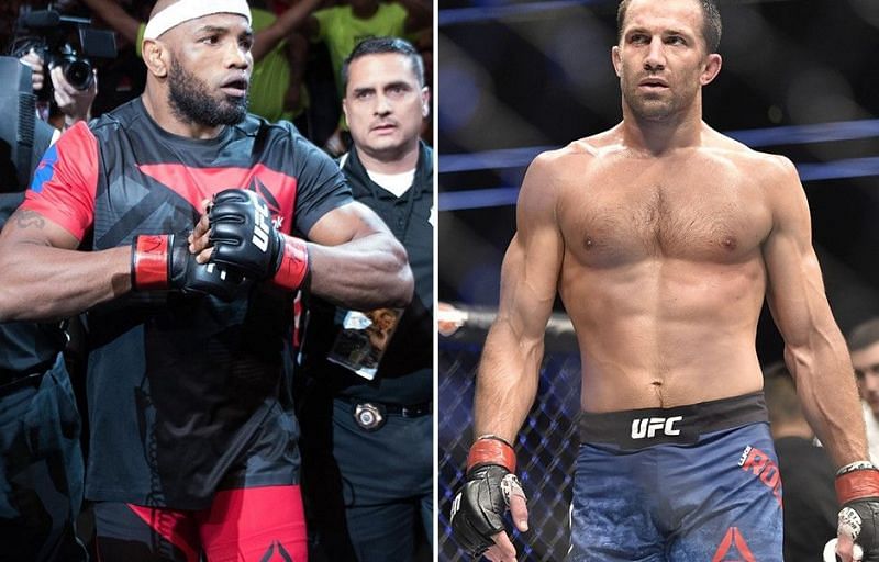 Yoel Romero (Left) does battle with Luke Rockhold (Right) at UFC 221