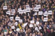 Spurs supporters letting Sol Campbell know what they think of him