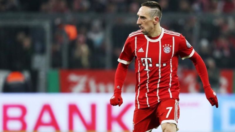 Franck RIbery playing for Bayern Munich in the Bundesliga