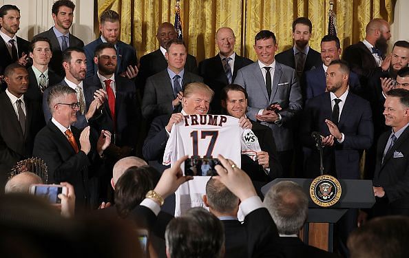 Donald Trump Welcomes World Series Champion Houston Astros To The White House