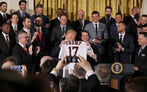 Donald Trump Welcomes World Series Champion Houston Astros To The White House