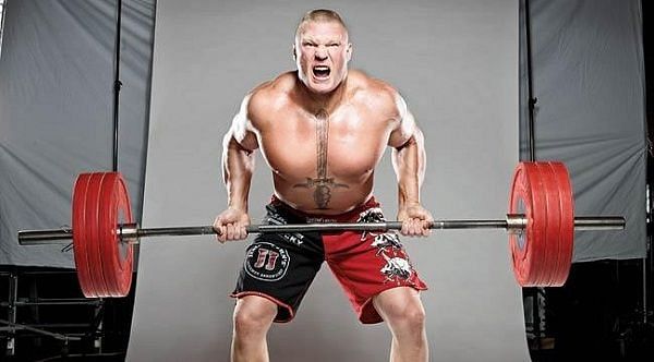 Brock Lesnar&#039;s NFL stats read that he can bench 215 kg and squat 313 kg