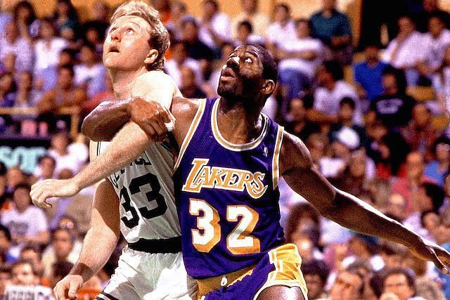 Magic Johnson outdueled Larry Bird and helped the Lakers win their first title over the Boston Celtics.