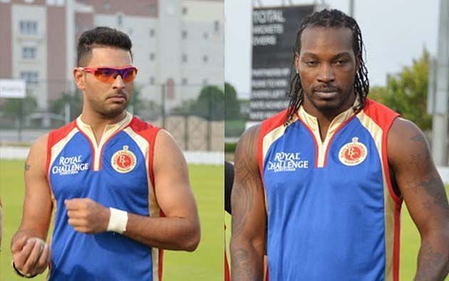 Yuvraj Singh and Chris Gayle played for Royal Challengers Bangalore in the IPL 2014 (Image Credit: royalchallengers.com)