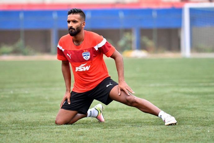 Khabra during a training session 