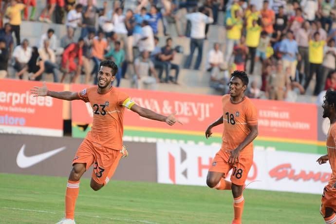 Soosai is estatic after scoring a brace against Churchill Brothers