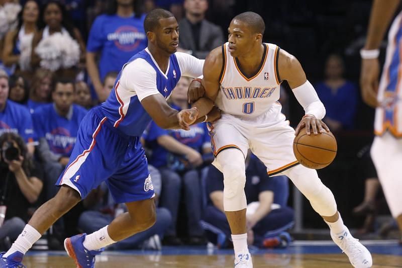 On this night, Russ got the best of Chris Paul in one of their many battles.