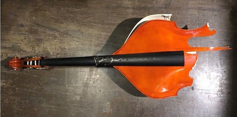 Braun Strowman has personally signed the broken bass