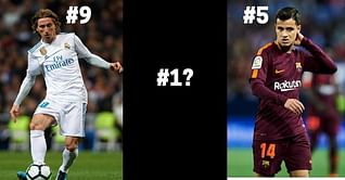 Top 10 midfielders this season (2017/18)