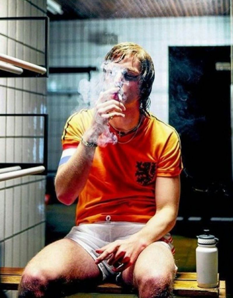 Cruyff was known to smoke up after a game